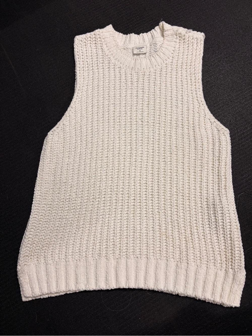 Abercrombie & Fitch Cream Knit Tank Sweater